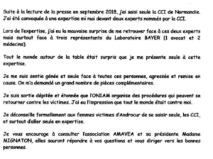 Témoignage d'une victime seule en expertise CCI